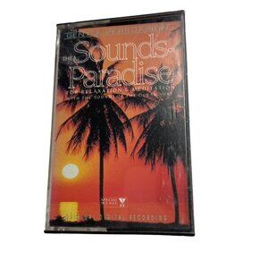 The Sounds of Paradise Relaxation Mediation Audio Music Cassette Ocean Surf u